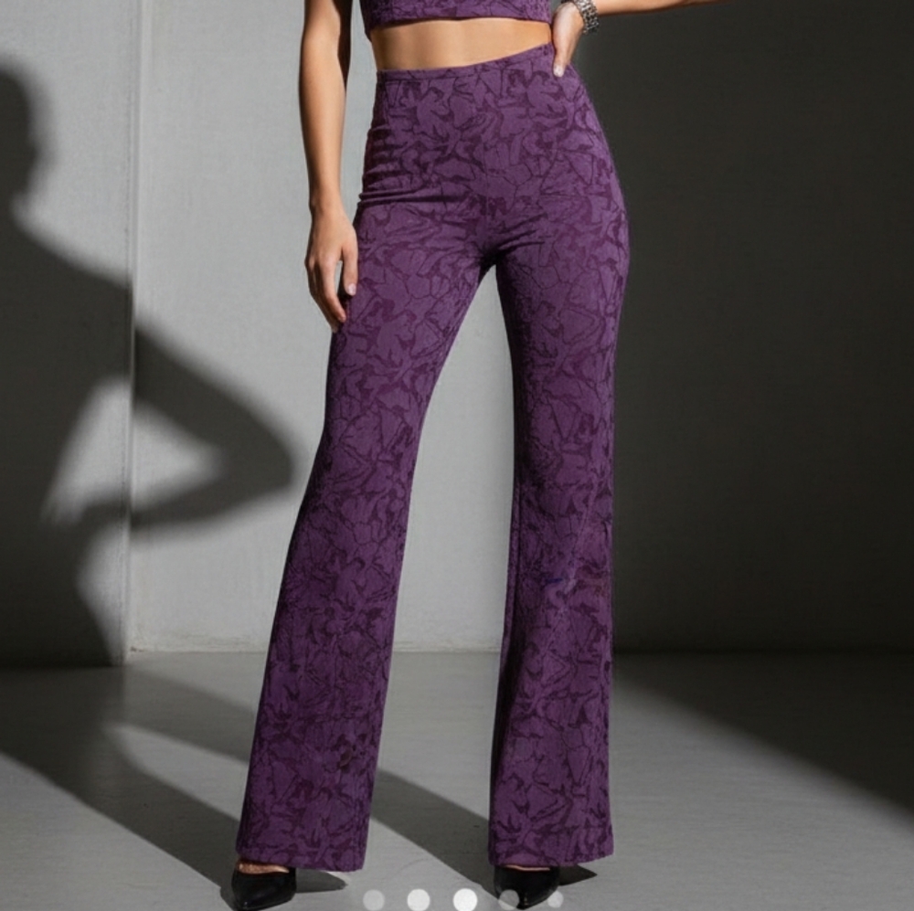 RARE Harve Leger Lavender wide leg pants size 10